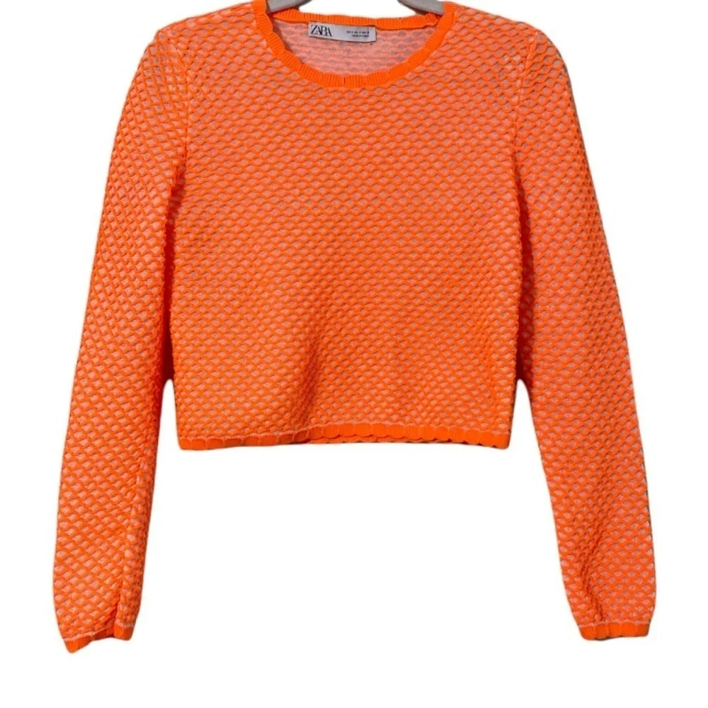 Zara orange cropped